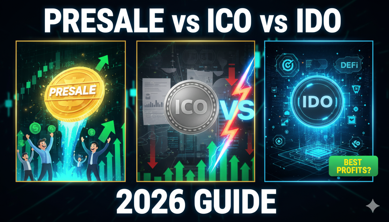 Best Crypto Presales Vs ICO Vs IDO – Complete 2026 Comparison Guide
