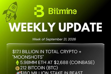 Bitmine Immersion Technologies (BMNR) Announces ETH Holdings Reach 5.98 Million Tokens, and Total Crypto and Total Cash Holdings of $17.1 Billion