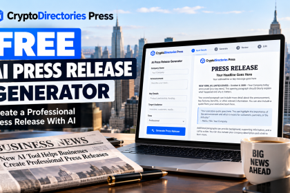 CryptoDirectories Press Launches Free AI Press Release Generator for Businesses and Crypto Projects